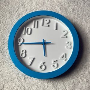 Blue Bedroom Wall Clock